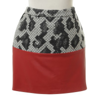 Balenciaga Rok met leren Details