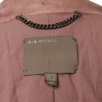 Muubaa Leather jacket in dusty pink 