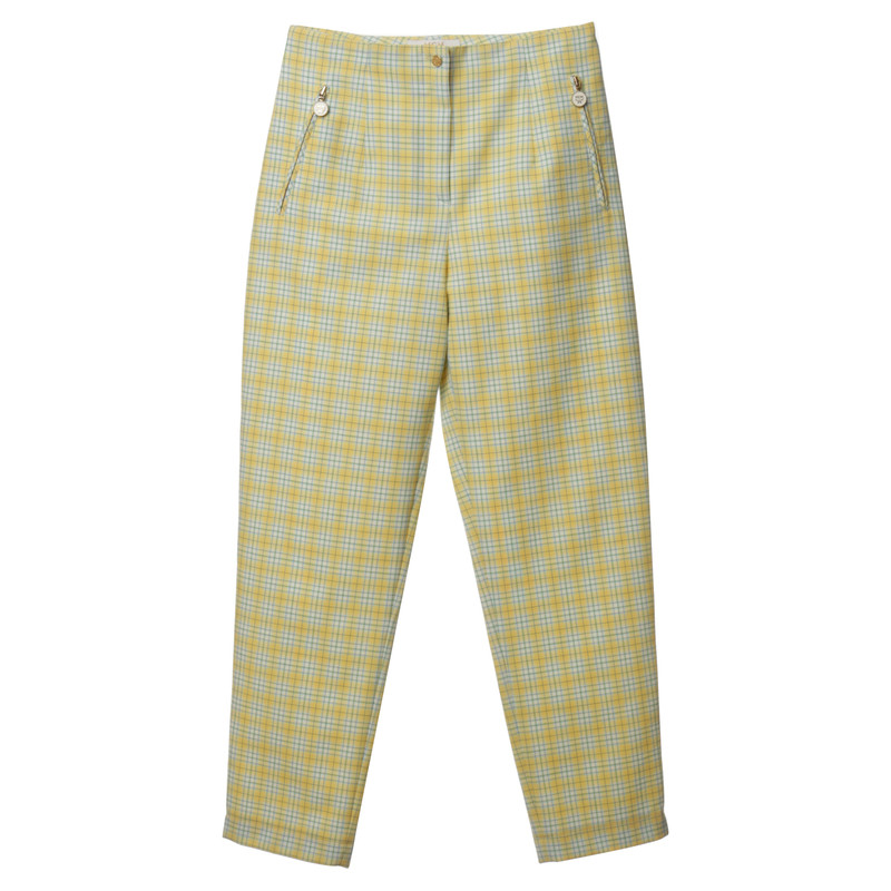 Mcm Checkered pants in yellow 
