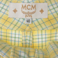 Mcm Checkered pants in yellow 