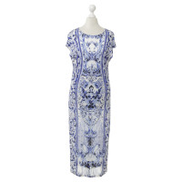 Roberto Cavalli Blue and white print dress