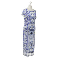Roberto Cavalli Blue and white print dress