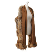 Other Designer Shawl with fur trim