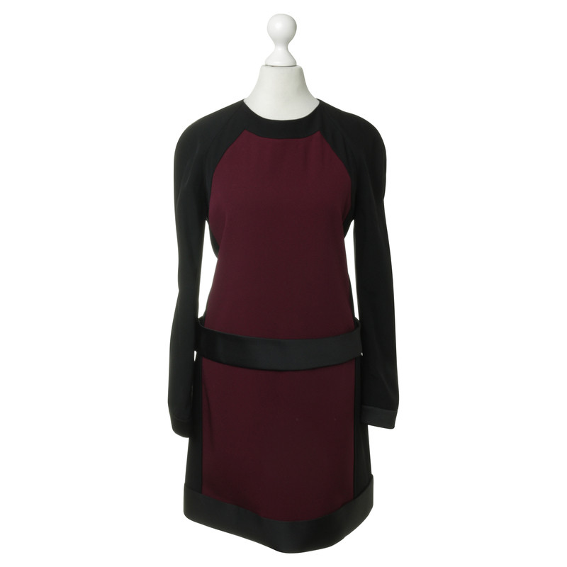 Victoria By Victoria Beckham Kleid in Schwarz und Bordeaux