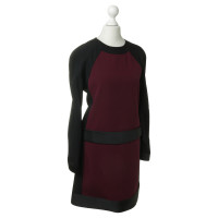 Victoria By Victoria Beckham Kleid in Schwarz und Bordeaux