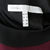 Victoria By Victoria Beckham Kleid in Schwarz und Bordeaux