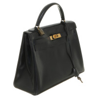 Hermès Kelly Bag 32 Leather in Black