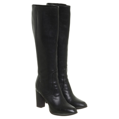 Costume National Smooth leather boots in black