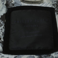 Philipp Plein Leather jacket with chain detail