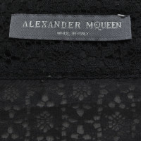 Alexander McQueen Spitzenbluse mit Schößchen