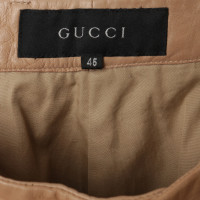 Gucci Leather trousers in beige 