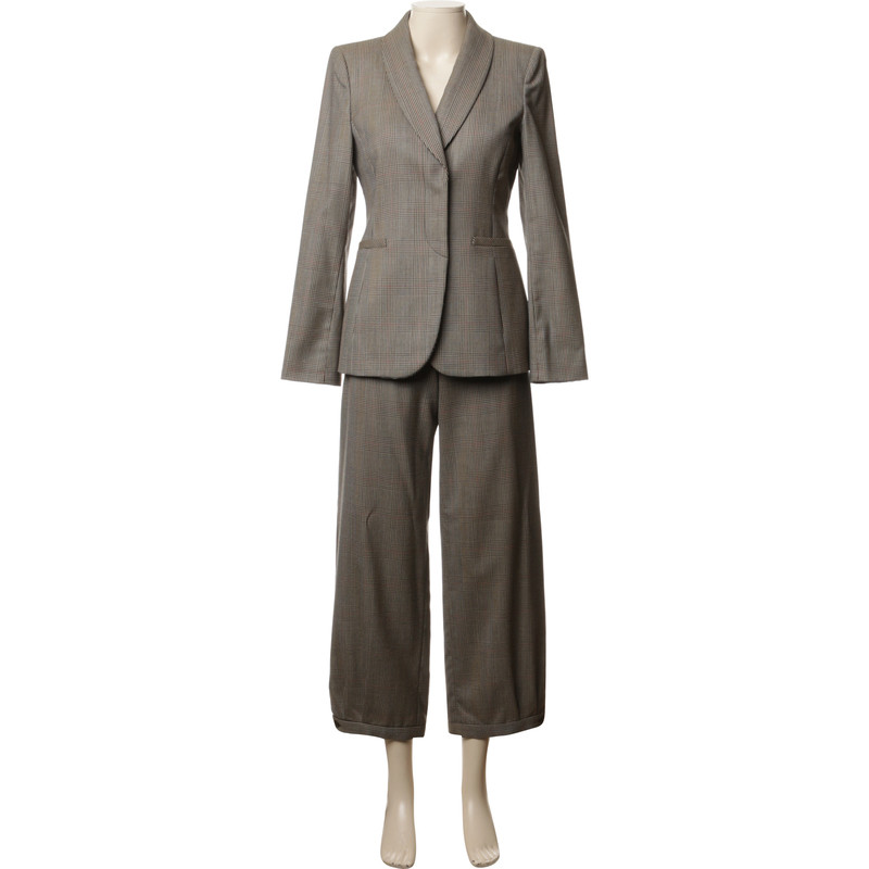 Armani Trouser suit with herringbone pattern 