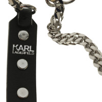 Karl Lagerfeld Rivet leather bracelet