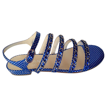 Chanel blue sandals 