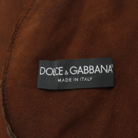 Dolce & Gabbana Lam fur vest in bruin