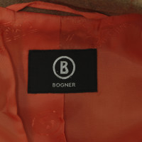 Bogner Karo-Blazer mit Lederdetails