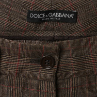 Dolce & Gabbana Pantalon avec modèle de plaid 