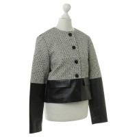 Derek Lam Jacke mit Lederbesatz