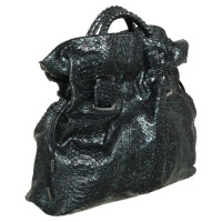 Donna Karan Python Tasche in Dunkelgrün