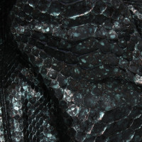 Donna Karan Python Tasche in Dunkelgrün