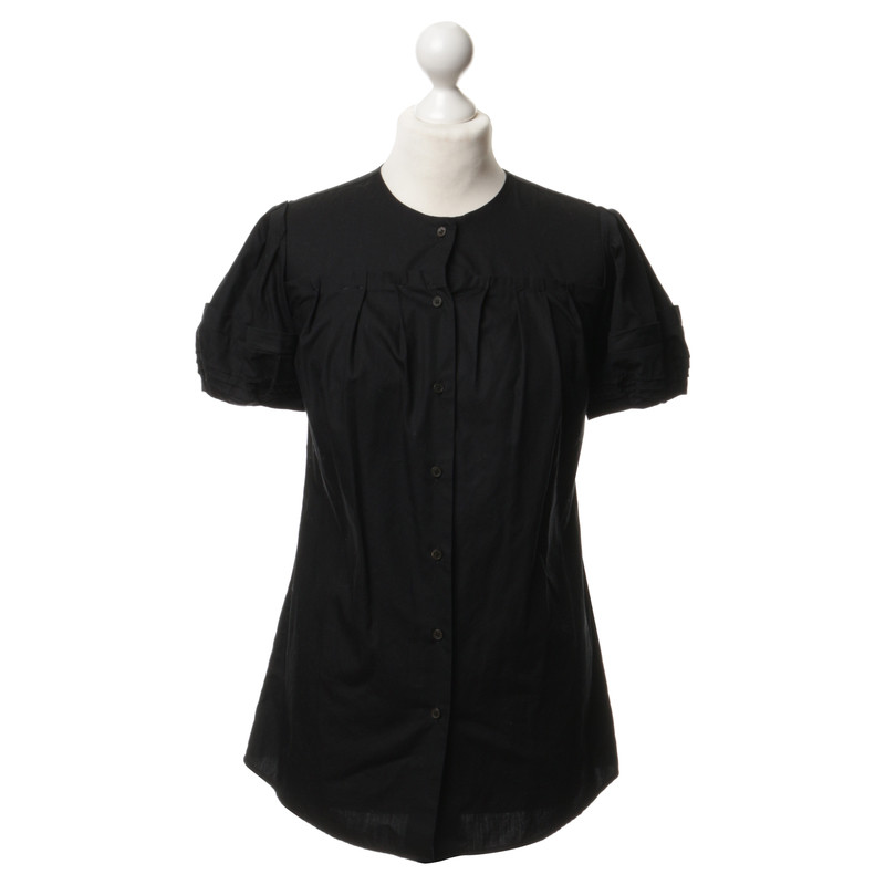 Miu Miu Short sleeve blouse in black 