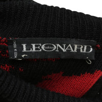 Leonard Robe pull en noir et rouge