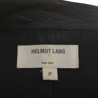 Helmut Lang Veste en cuir gris foncé