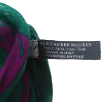 Alexander McQueen Zijden sjaal met schedelpatroon