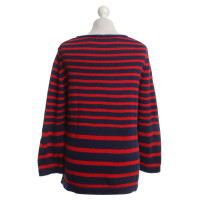 Strenesse Gebreide trui in de kleuren rood / blauw