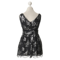 Dkny Silk top in black with lace trim