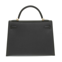 Hermès Kelly Bag 32 aus Leder in Schwarz