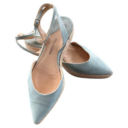 Paul Andrew Slippers/Ballerinas Suede in Turquoise