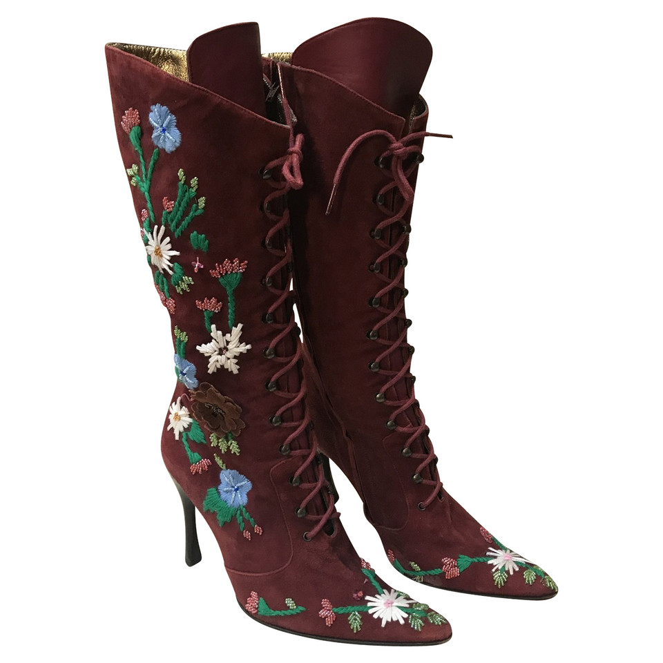 Dolce & Gabbana Boots Suede in Bordeaux