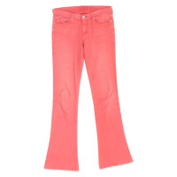 7 For All Mankind Hose aus Baumwolle in Rot