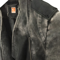 Boss Orange Jeansjacke mit Ledereinsätzen