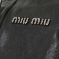 Miu Miu Lederhandtasche in Schwarz