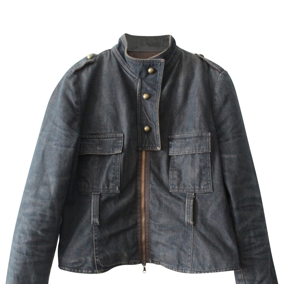 Gianfranco Ferré Jacket/Coat Jeans fabric in Blue