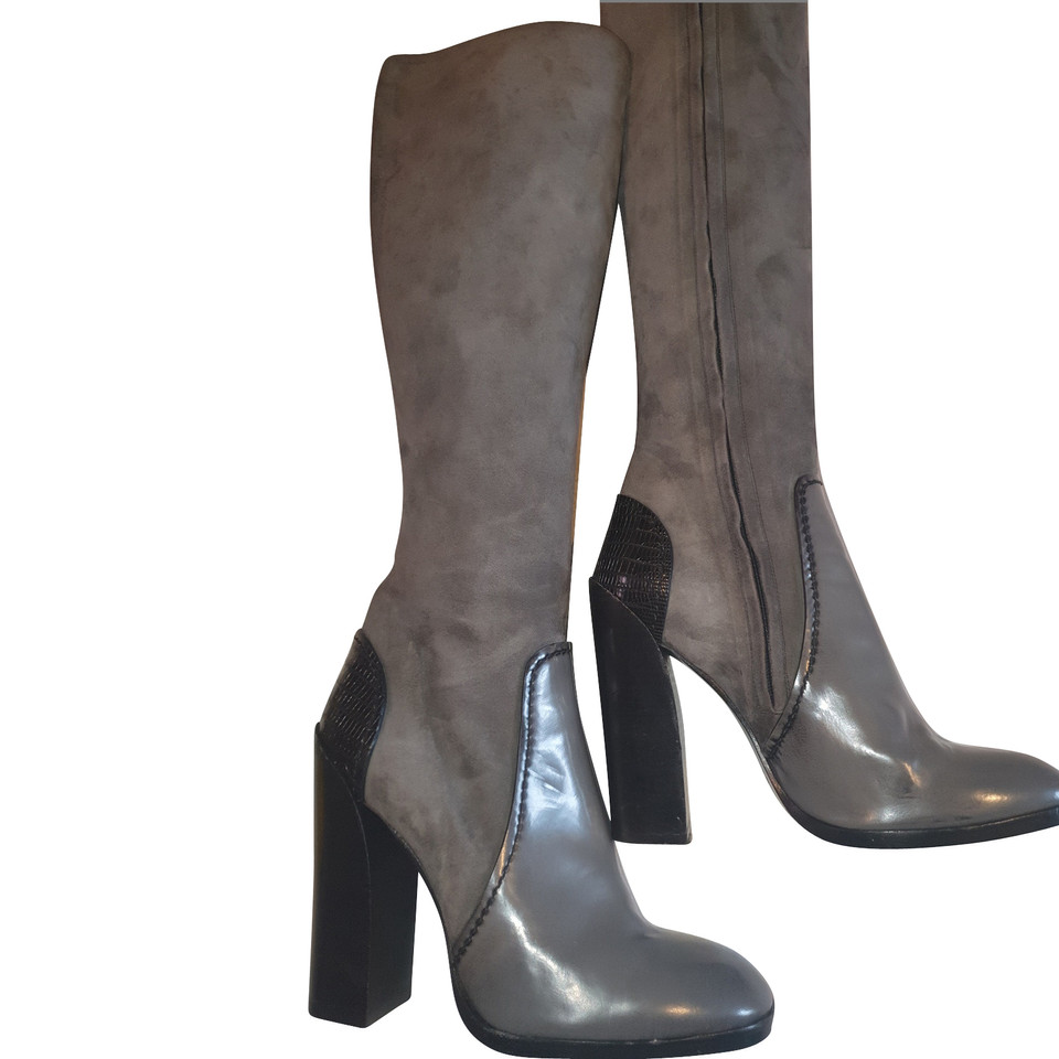 Jil Sander Boots Leather in Grey