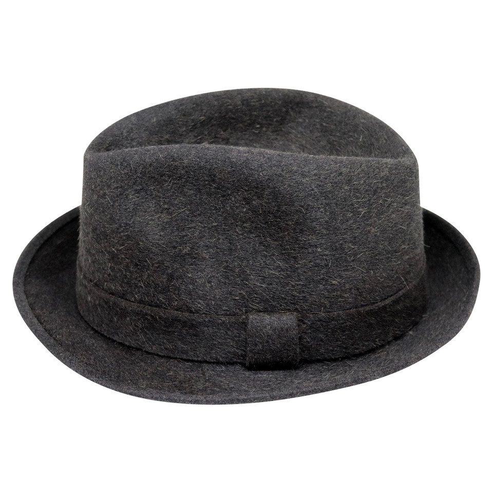 Borsalino Hut/Mütze aus Wolle in Grau