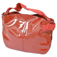 Salvatore Ferragamo Handtasche aus Lackleder in Rot