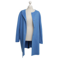 Ermanno Scervino cappotto di lana in azzurro