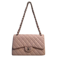Chanel Classic Flap Bag Jumbo aus Leder in Rosa / Pink