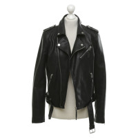 Twin Set Simona Barbieri biker jacket in leather look