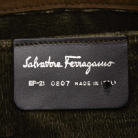 Salvatore Ferragamo Gedrukte Velvet Chain Shoulder tas