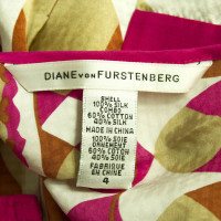 Diane Von Furstenberg Silk Top in Fuchsia