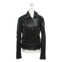 All Saints Jacke/Mantel aus Leder in Schwarz