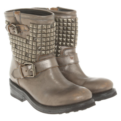 Ash Stiefeletten aus Leder in Gold