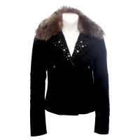 Pinko zwarte wol biker jacket met hengsten