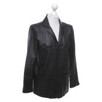 Saint Laurent Leather blazer in black