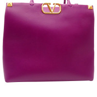 Valentino Garavani Shopper Leather in Violet